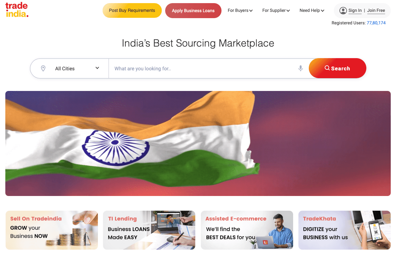 tradeindia como alternativa a alibaba